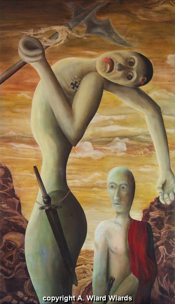 1975-004,David-und-Goliath.jpg - David und Goliath | Maße (HxB): 144,5 x 82,5 cm | 1975-004