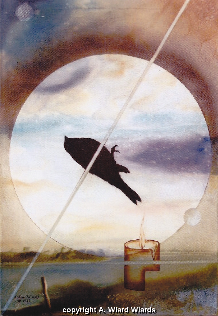 1981-10-001,Fallender-Vogel,Umweltkritischer-Realismus.jpg - Fallender Vogel ("Umweltkritischer Realismus") | Maße (HxB):60 x 40 cm | 1981-10-001